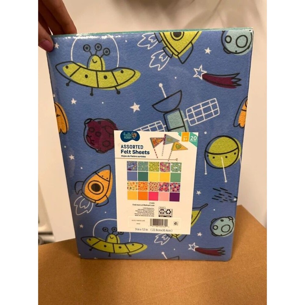 Kids theme assorted felt sheets 9x12